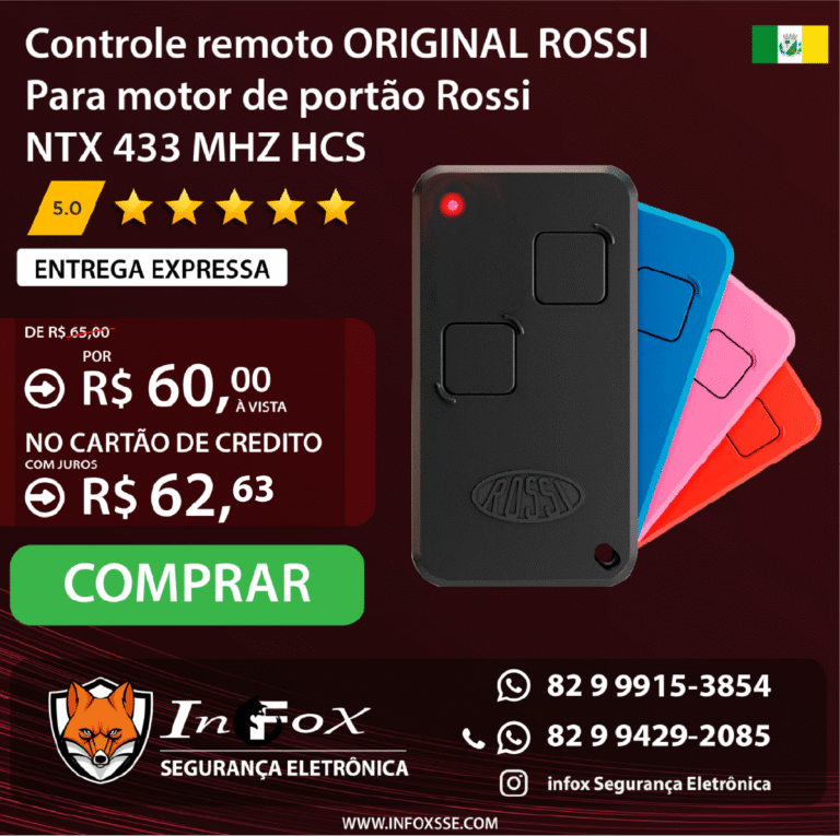 01 Controle NTX 433mhz 60$
